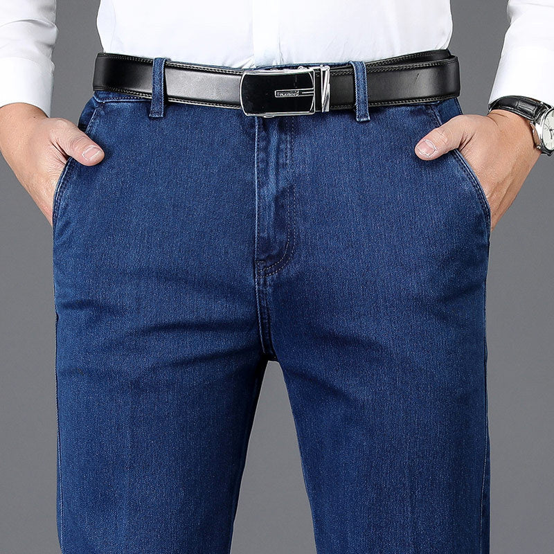 Jeans elasticizzati primaverili da uomo larghi e dritti