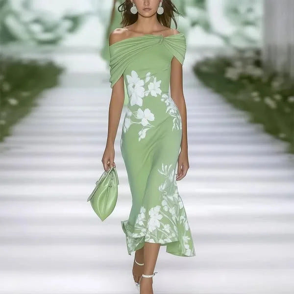 Abito Lungo con Spalline Sottili e Dettagli Floreali – Eleganza Leggera | Terry’s Home