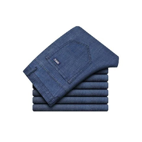 Jeans dritti sottili in lyocell di alta qualità da uomo